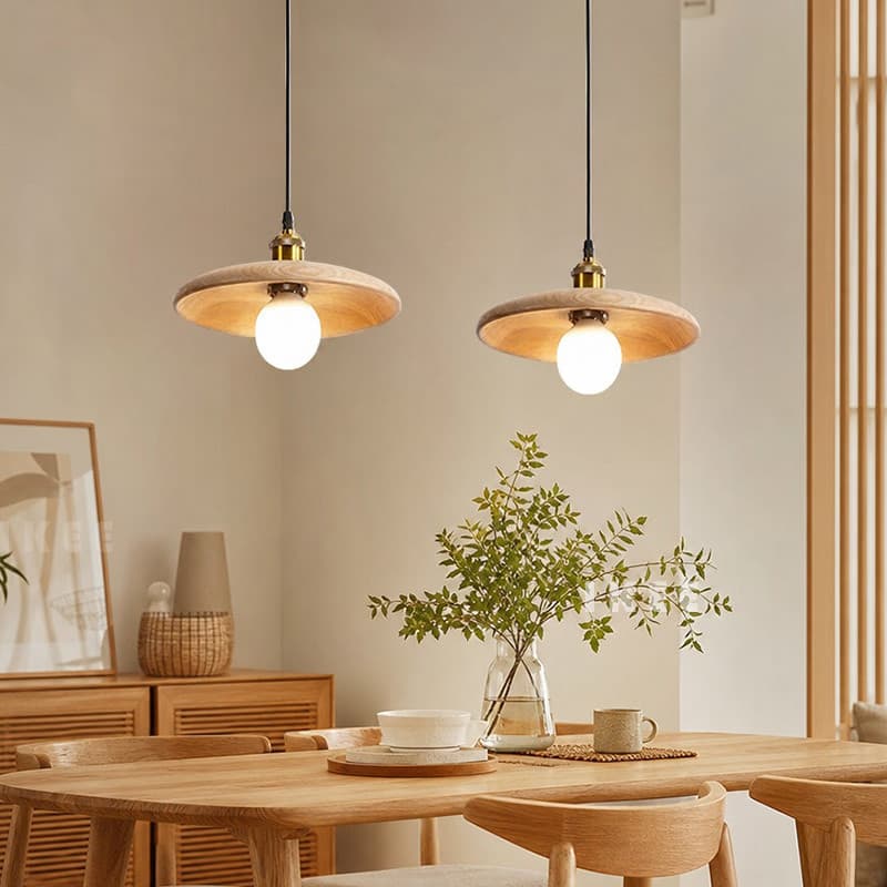 Lustre Pendente Japonês De Madeira Maciça Retro Para Sala De Jantar Quarto Estudo