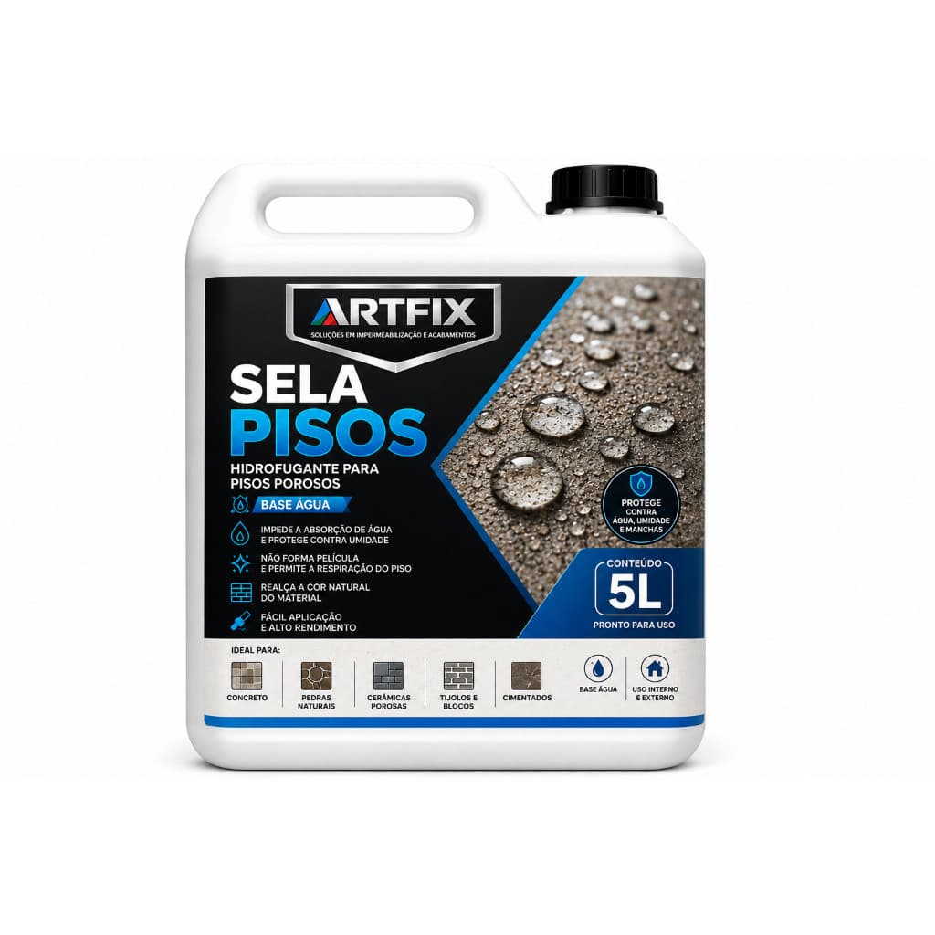 Selante Hidrofugante Cimentício Artfix 5L Incolor Para Laje e Telha