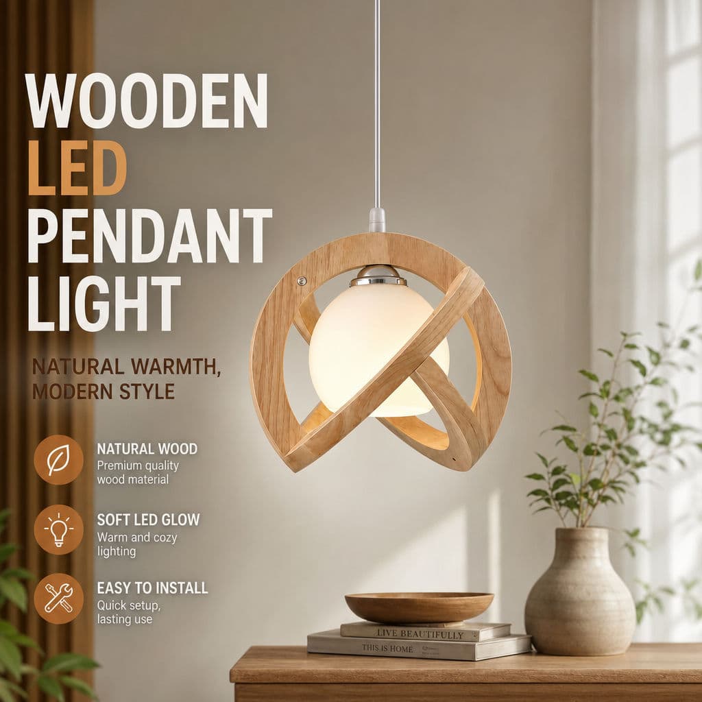 Madeira Natural LED Pingente Luz Moderna Minimalista Quente 120cm Para Jantar Quarto Sala De Estar