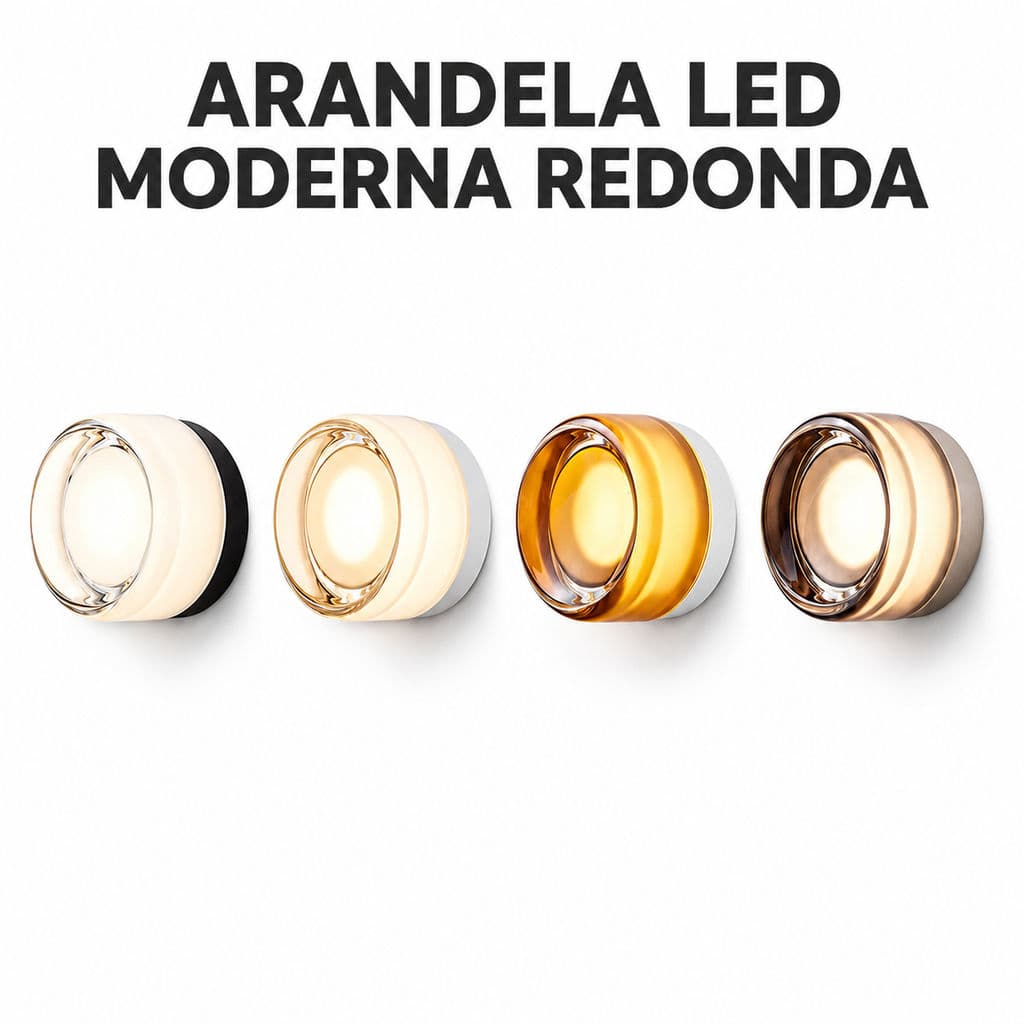 Arandela LED Moderna Redonda Luz Quente Design Para Parede Quarto Sala Corredor Varanda