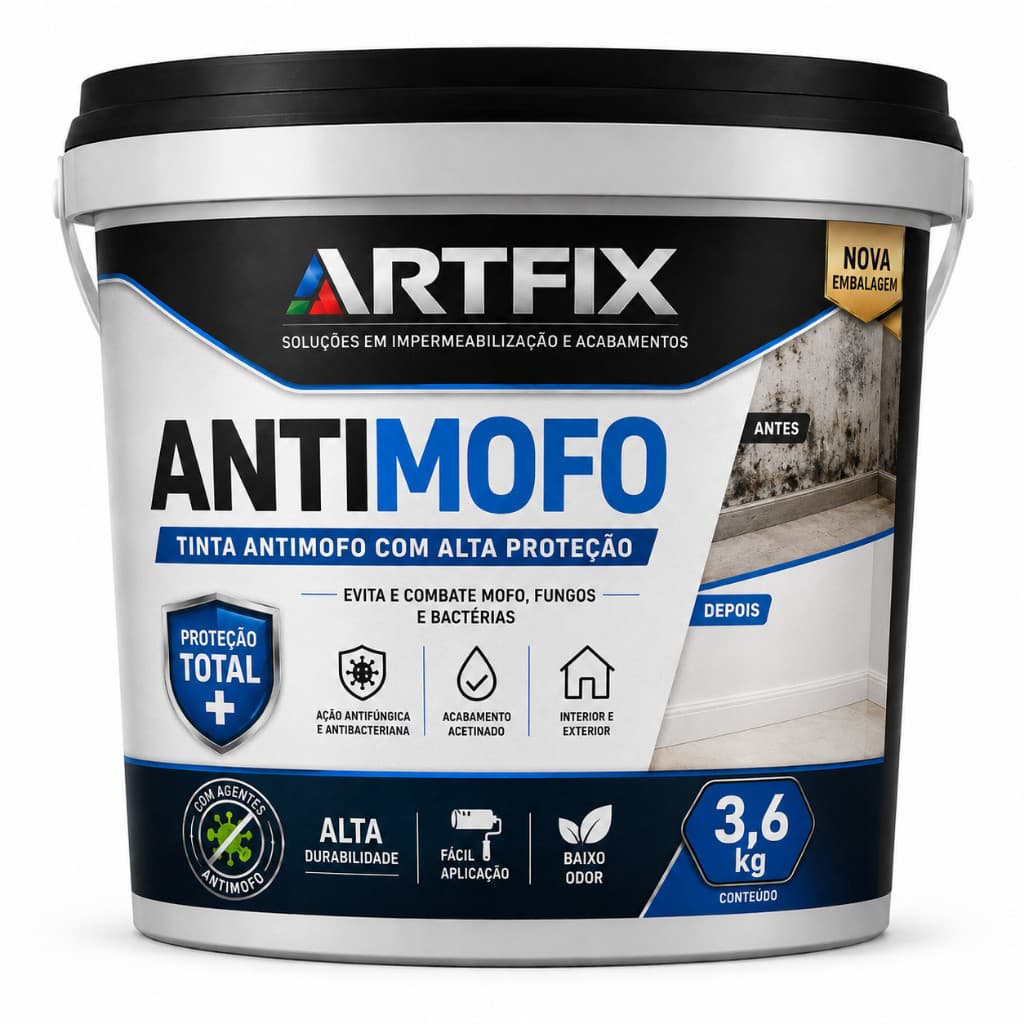 Artfix Verniz Incolor 3,6kg Base Água Antimofo