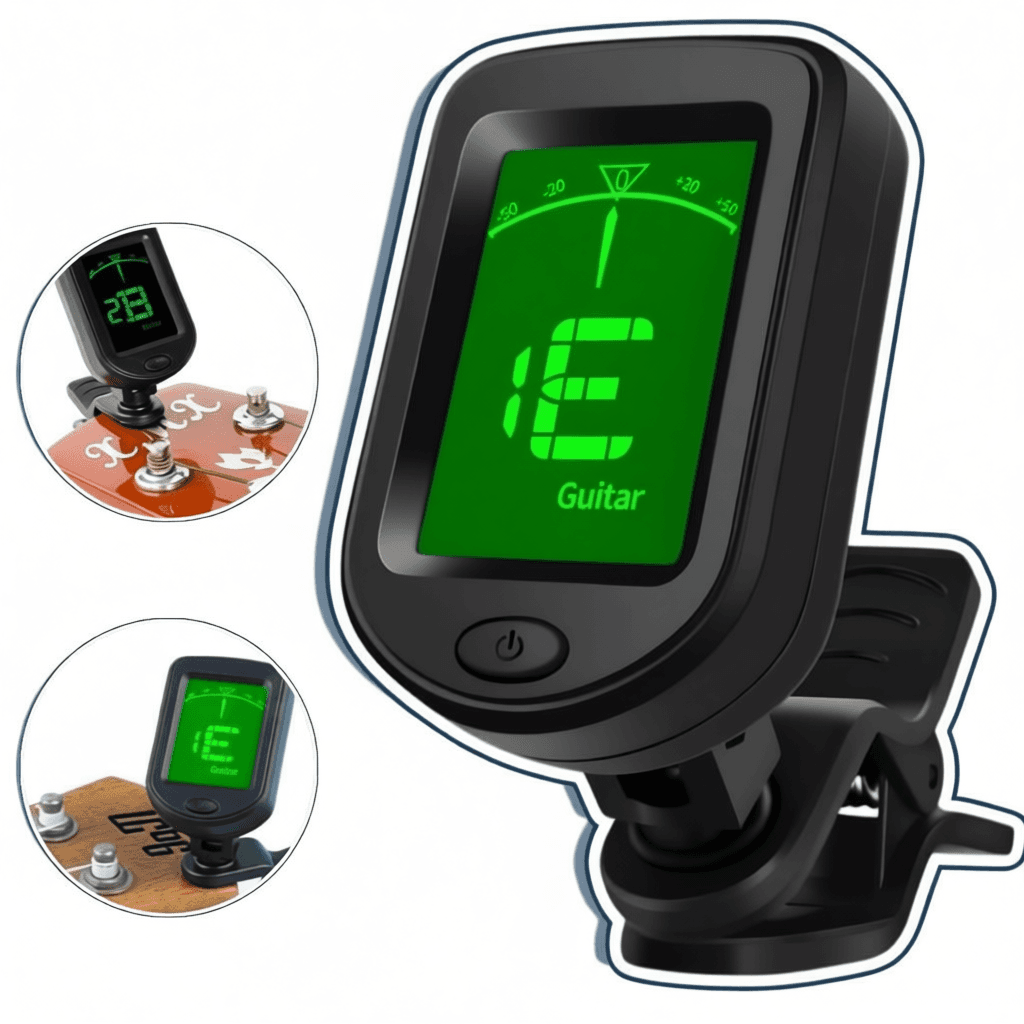 Afinador Digital Cromático Clip Violão Viola Guitarra Cavaco Afinador eletrônico para guitarra, violino, ukulele e baixo