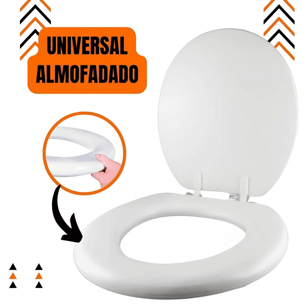 Assento Sanitário Almofadado Universal Tampa Privada Banheiro