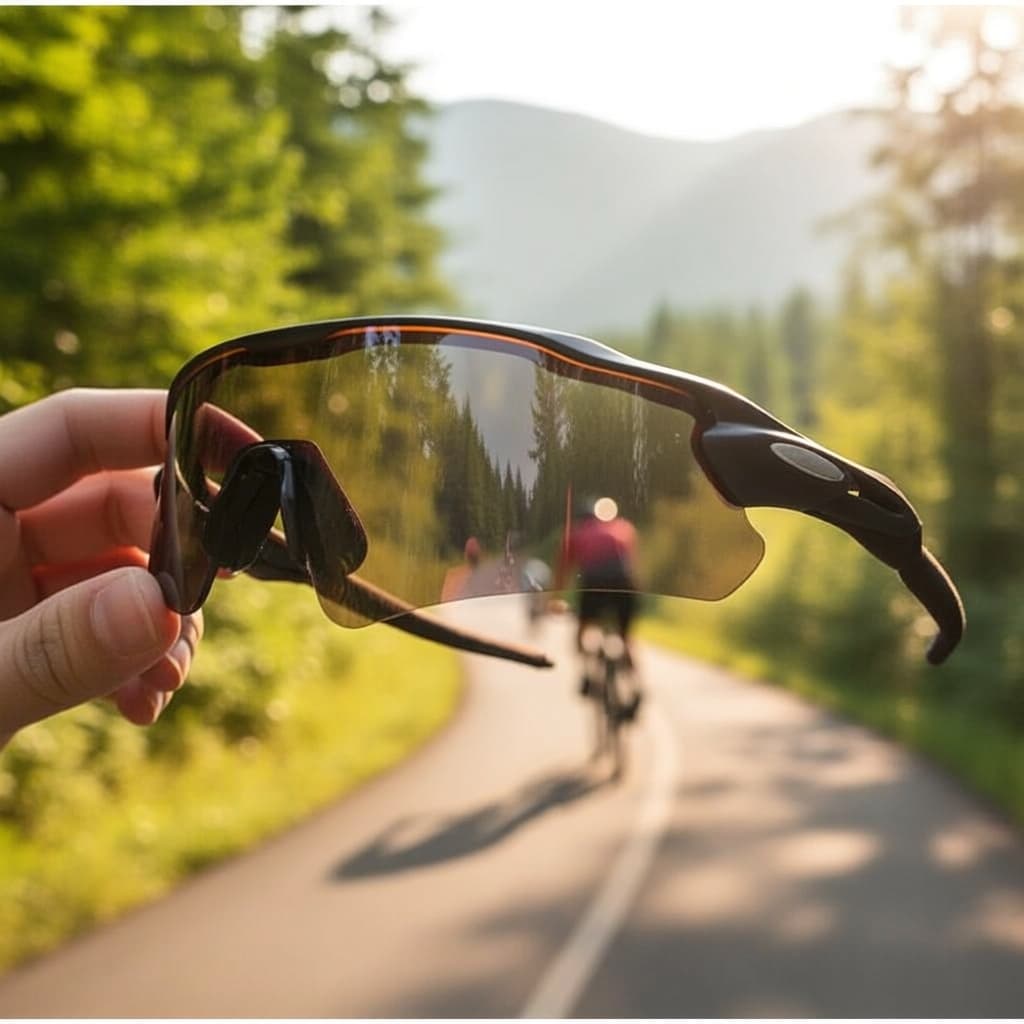 Óculos de sol esportivos de ciclismo masculino e feminino com proteção solar na moda e lentes vibrantes