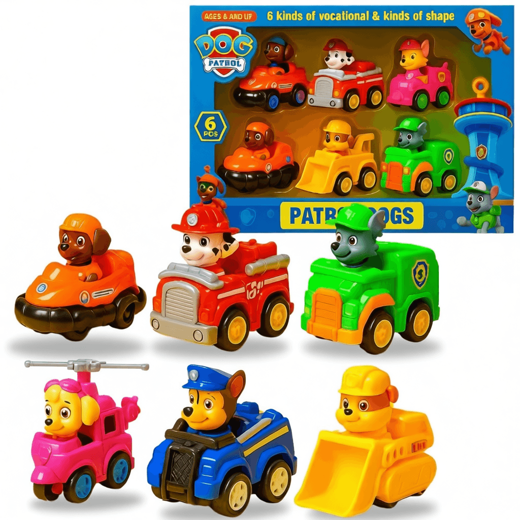 Kit 3/6/9 Carrinho Patrulha Canina Brinquedo Coleção Fricção Brinquedos Corrida Infantil Criança