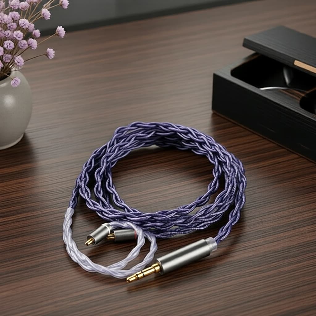 Cabo de Atualização KBEAR Neon 4-Núcleos 5N OFC HiFi para KZ ZS10 PRO 1,2m SPC Reposição de Fones Intra-Auriculares