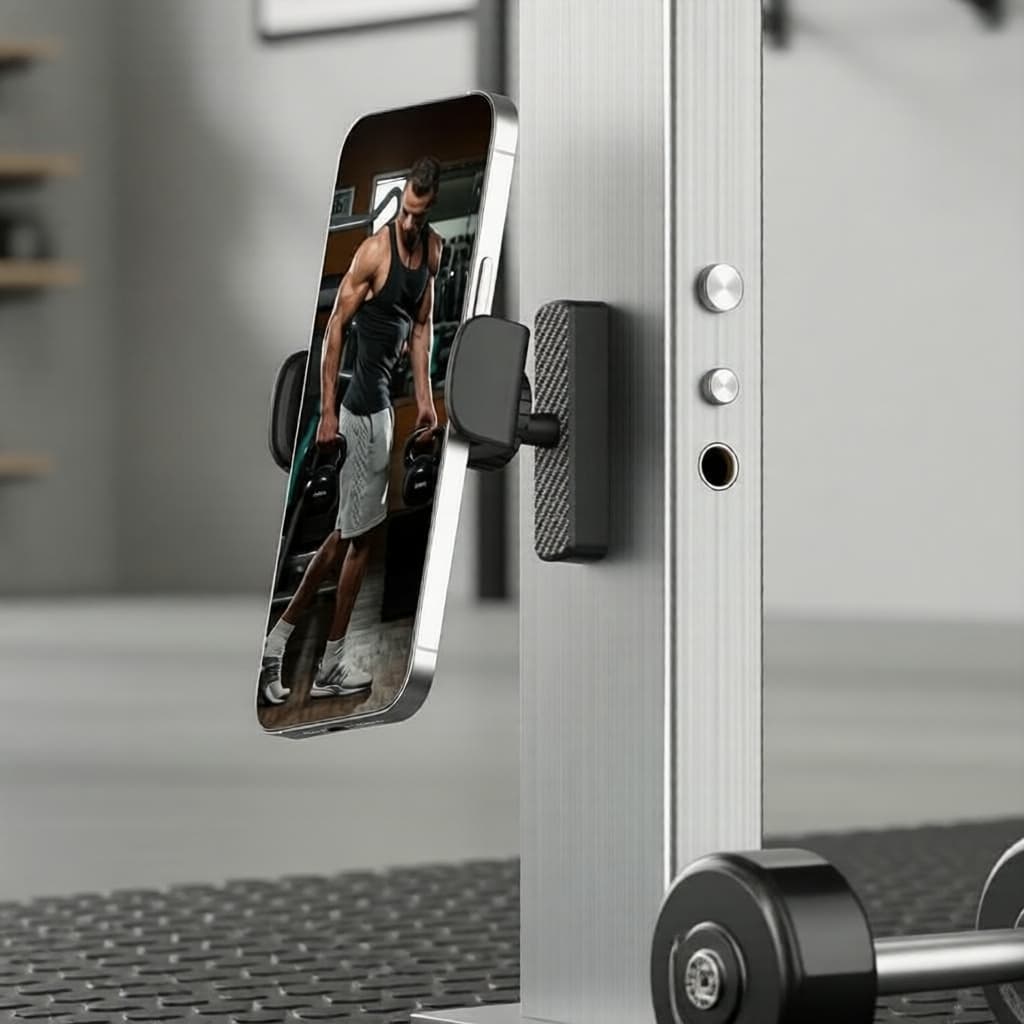 Suporte Magnético Forte para Celular 360° Giratório, Portátil para Android, Presente Ideal para Gravação de Treinos