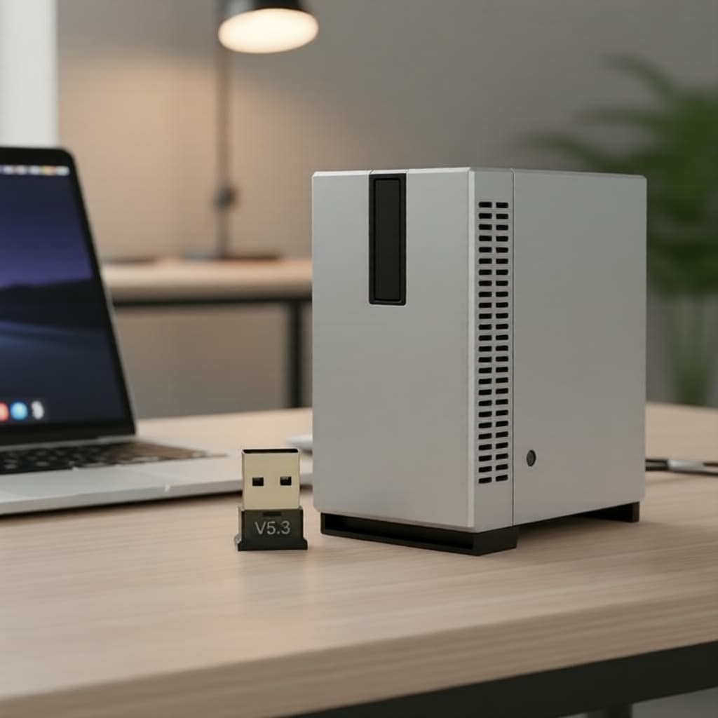 Adaptador USB Bluetooth 5.3 sem Fio para PC, Laptop, Tablet e Smartphone