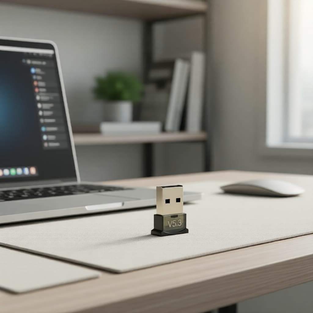 Adaptador USB Bluetooth 5.3 para PC, laptop, tablet e celular