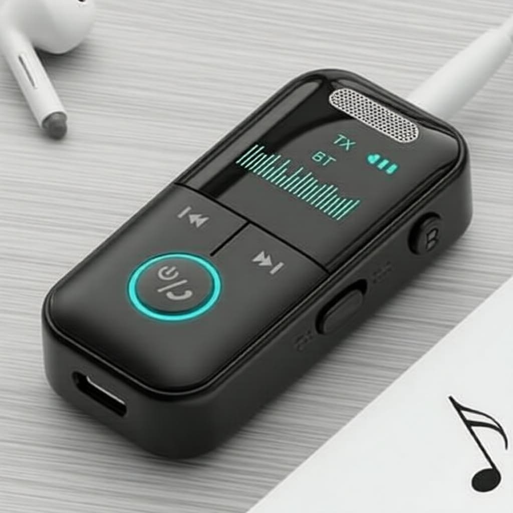 Adaptador de Áudio Sem Fio Bluetooth 5.4 GT69 4 em 1 Transmissor e Receptor para Carro