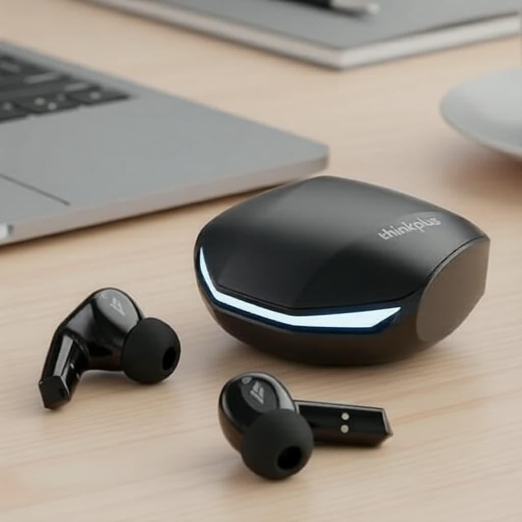Lenovo GM2 PRO Fones de Ouvido Gaming Sem Fio, Bluetooth 5.4, Latência Ultra-Baixa, HiFi Estéreo, Luzes LED, Microfone