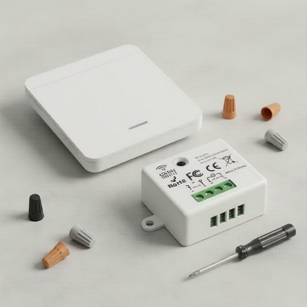 Interruptor de Parede Wireless Inteligente 1/2/3 Gangues 433MHz, Controle Remoto para Lâmpada de LED e Ventilador, Peças