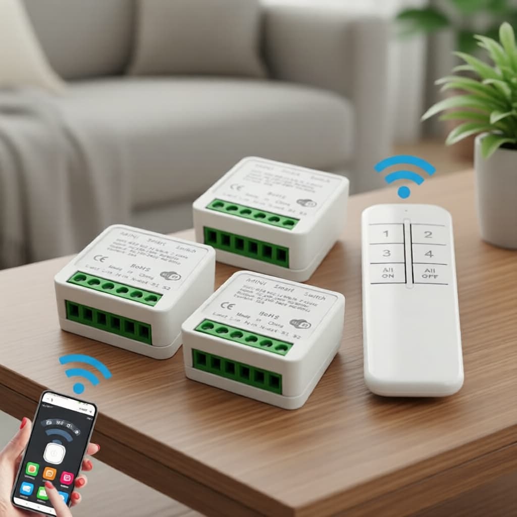Interruptor Inteligente WiFi eWeLink 2.4G, Temporizador no App e Controle por RF, Compatível com Alexa e Google Home