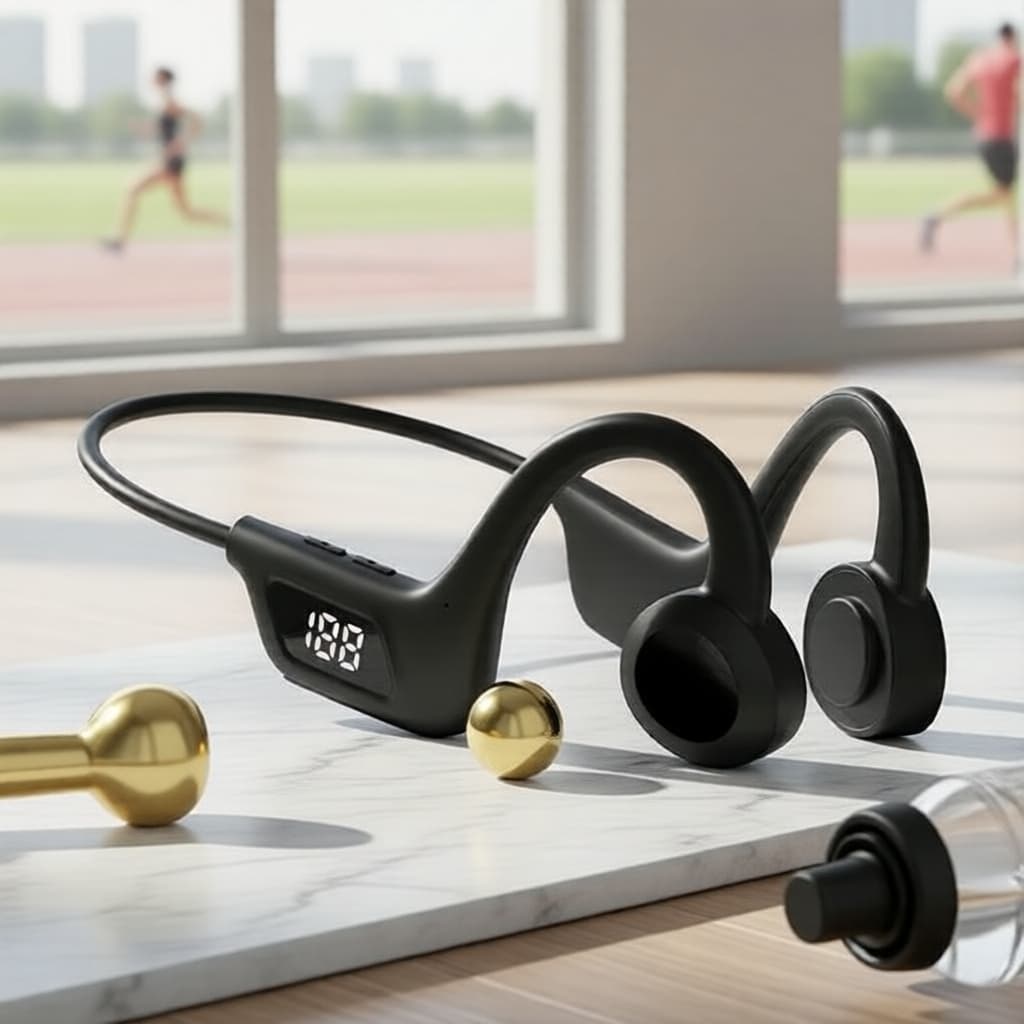 Fones de ouvido compatíveis com JS7 Smart, Bluetooth 5.4, design aberto, display digital, conforto o dia todo