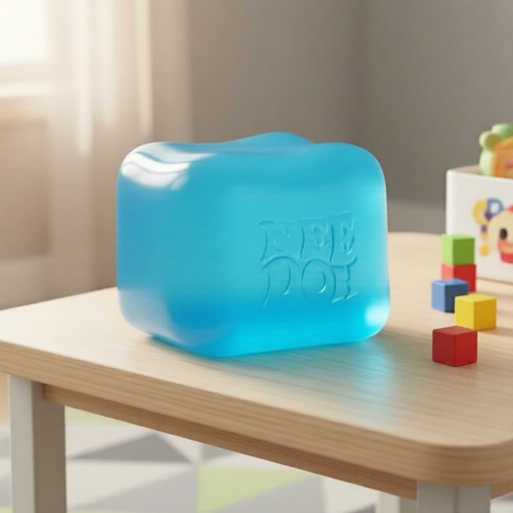 Schylling NeeDoh Pretty Cube Gummy Dedo Brinquedo - Estrutura Resistente, Ultra Macio e Esquisito