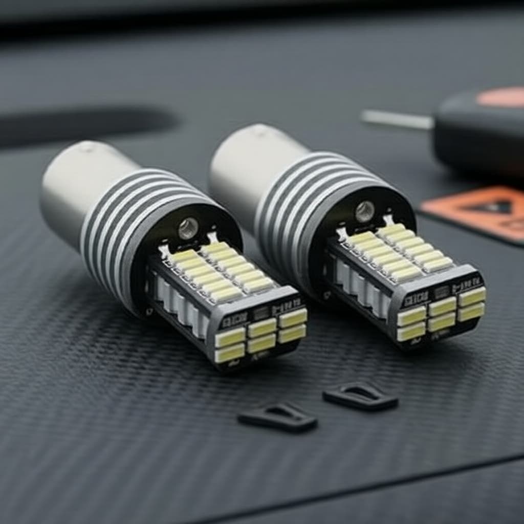 2 peças de lâmpadas LED âmbar 1156PY BAU15S PY21W 4014 45-SMD 12V para luz de seta e lanterna traseira de carro