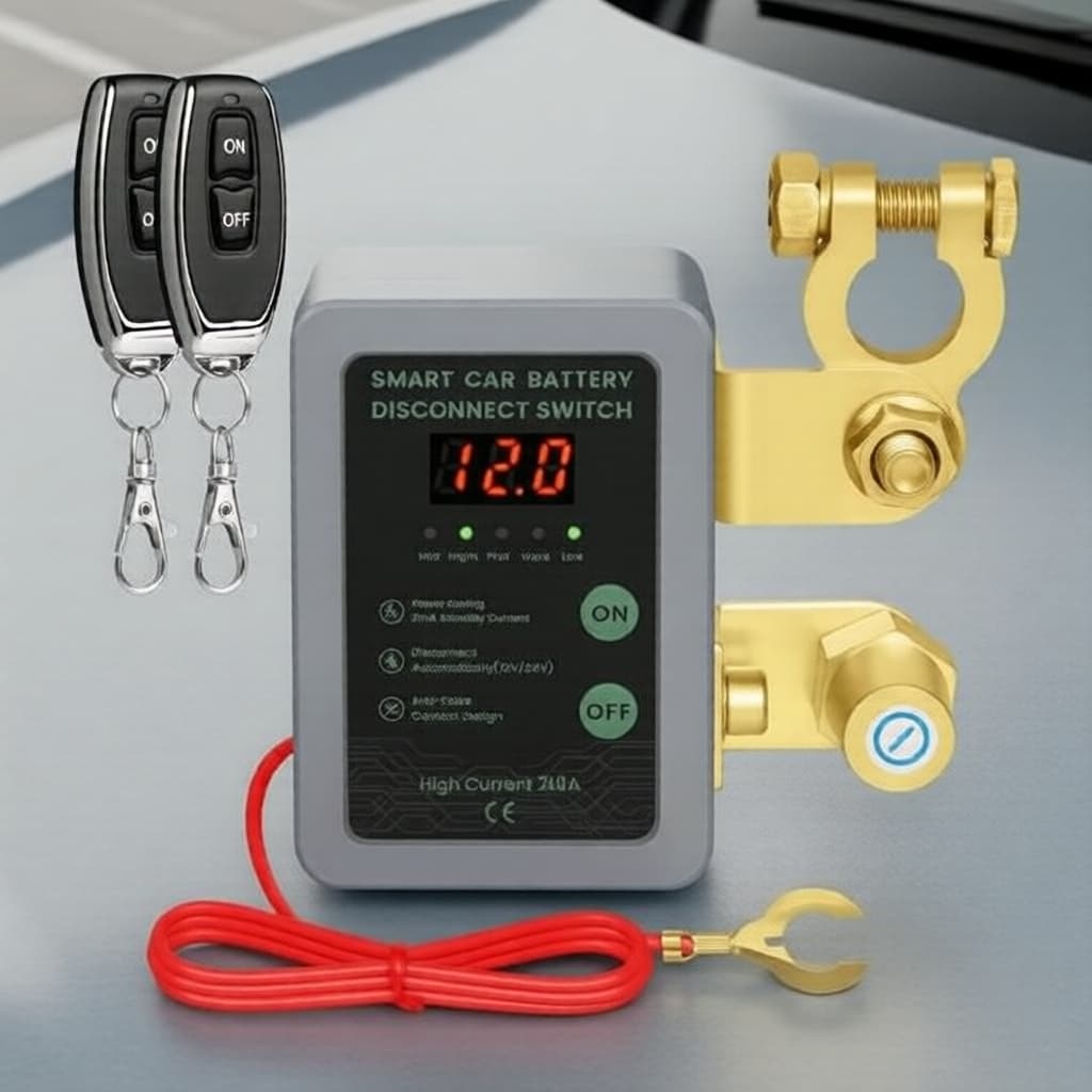 Interruptor Inteligente de Corte de Bateria 12V com Controle Remoto para Veículos