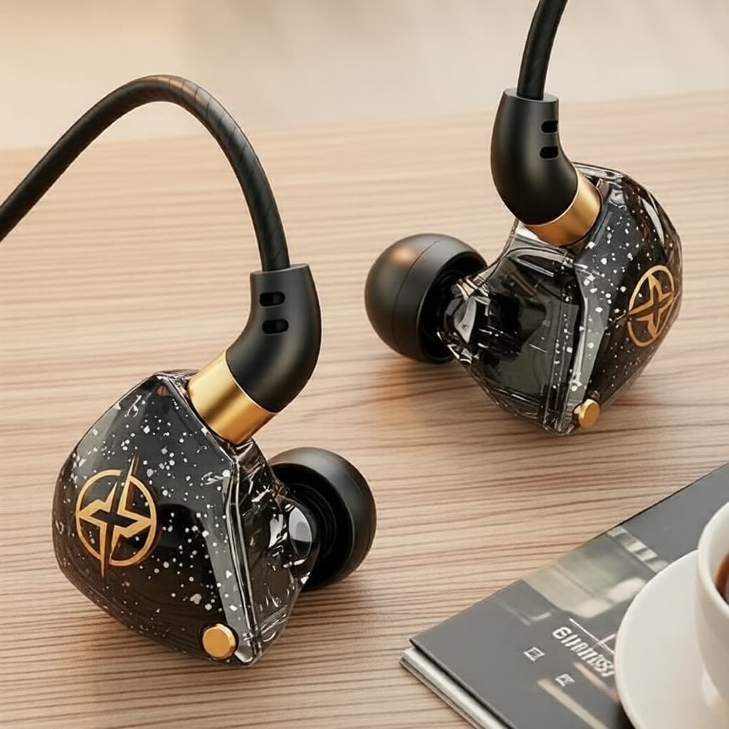 SPRISE X6 Fones de Ouvido Intra-Auriculares com Fio - Microfone com Cancelamento de Ruído, Graves Potentes, para Música