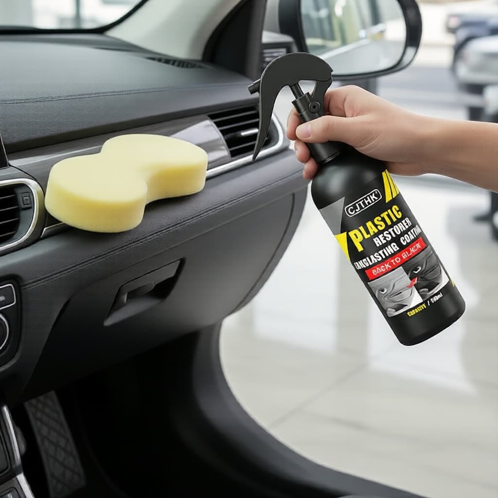 Restaurador de Plásticos de Longa Duração para Carros – Renove e Dê Brilho Preto