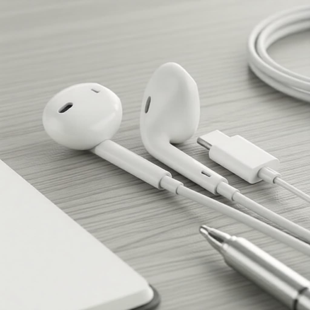 Fones de Ouvido Com Fio 3,5 mm e Tipo-C Conectores Duplos Intra-Auriculares Conforto Som de Alta Fidelidade