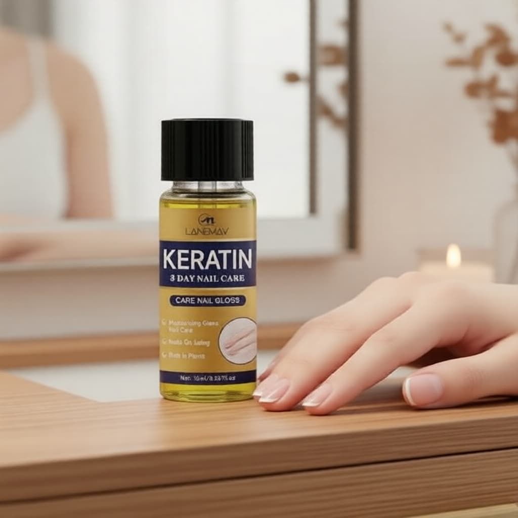 Óleo de Unhas com Queratina e Plantas - Repara Unhas Danificadas, Amacia Cutículas e Previne Rachaduras