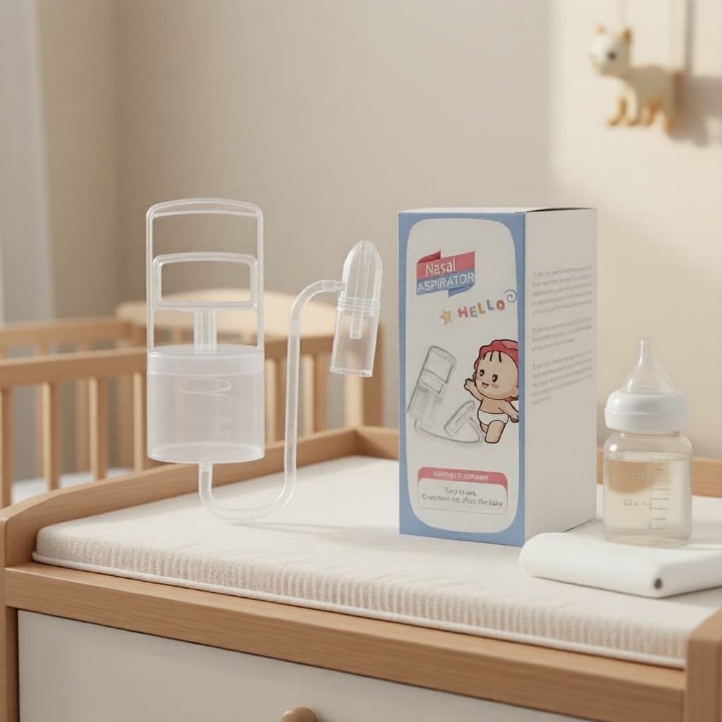 Aspirador Nasal Manual para Bebê com Bomba Manual, Extrator de Muco e Aspirador Nasal para Recém-nascidos, Presente