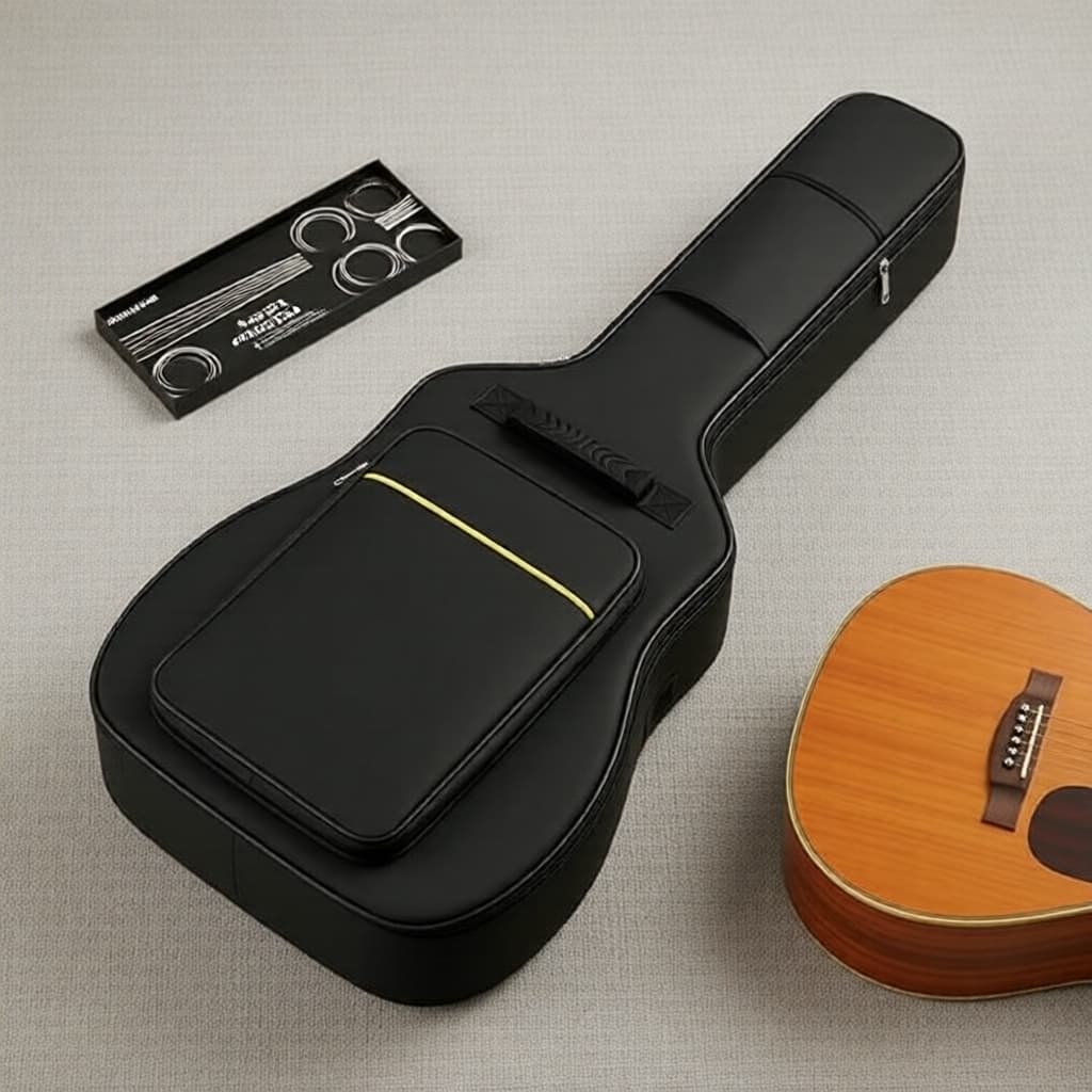 Estojo para Violão Acústico Miwayer 41 Polegadas - Repelente de Água, À Prova de Impacto, Acolchoado com Espuma, Alça de