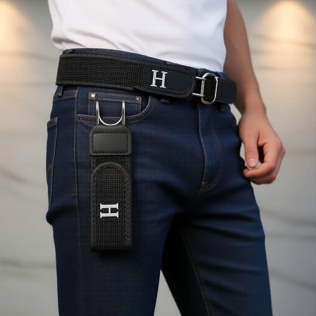 Cinto elástico ajustável invisível masculino, ideal para o dia a dia e trabalho