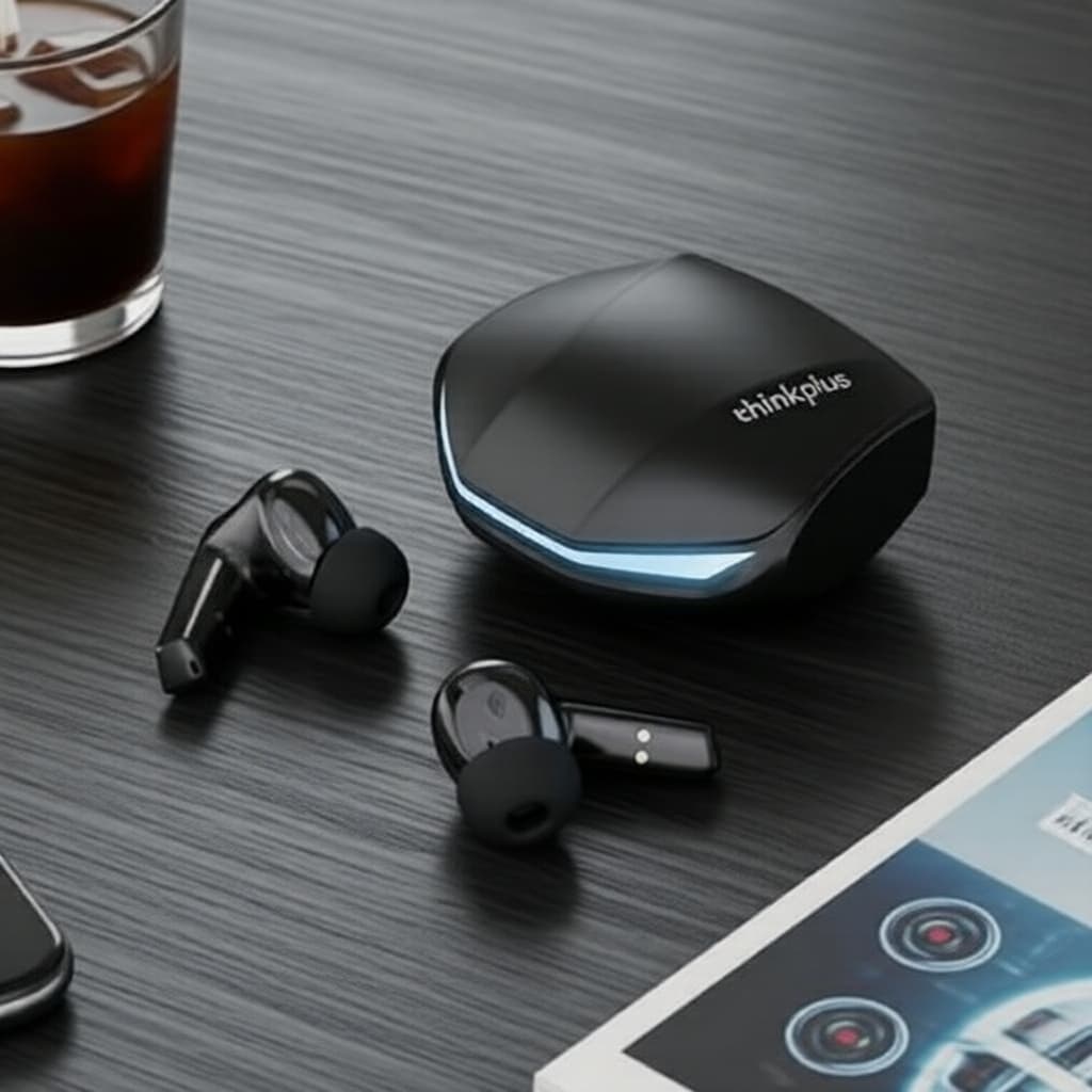 Lenovo GM2 Pro Fones de Ouvido Gamer Bluetooth 5.4, Ultra Baixa Latência, À Prova d'Água, HiFi Estéreo com Microfone HD