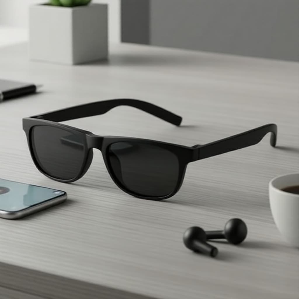 Óculos de Sol Inteligentes Unissex – Chamada Bluetooth, Assistente de IA, Câmera HD – Óculos Esportivos de Moda