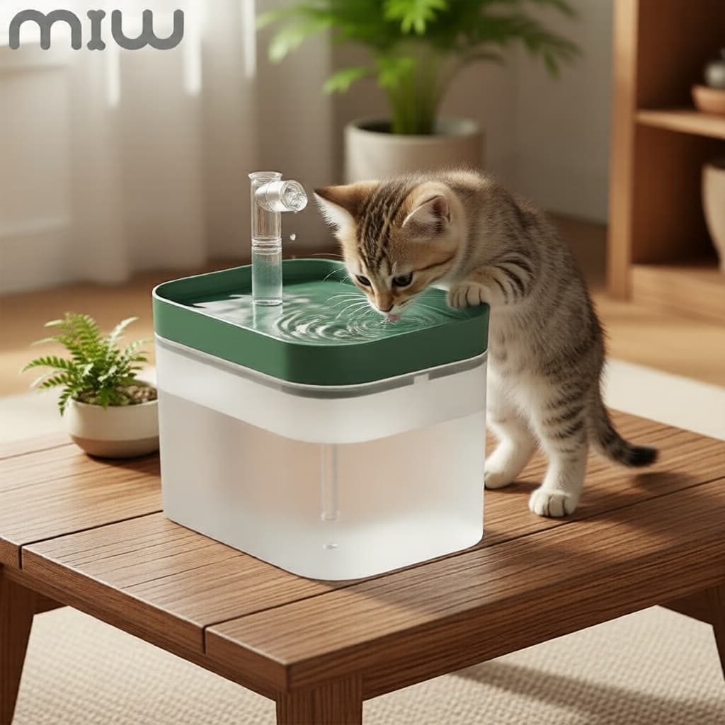 Fonte de Água Automática Silenciosa 2L para Pets com Multi-Filtro, Bivolt para Cães e Gatos