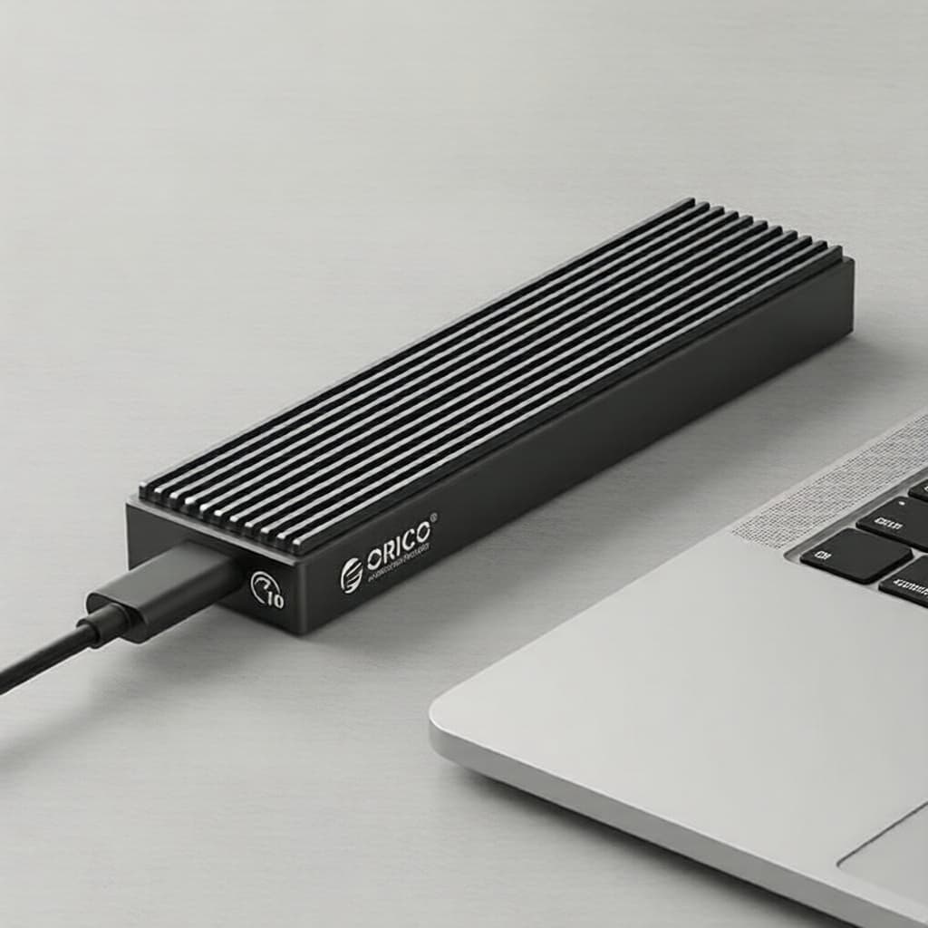 Gabinete Externo de Alumínio para SSD M.2 NVMe ORICO USB 3.2 Gen 2 10Gbps, Compatível com Protocolo Duplo, para HD M.2