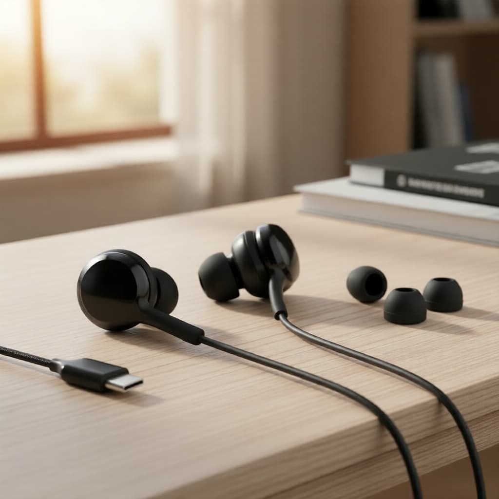 Fones de Ouvido Intra-Auriculares Conforto Premium, Cabo Tipo-C/3,5 mm, Chamadas HD, Compatibilidade Universal