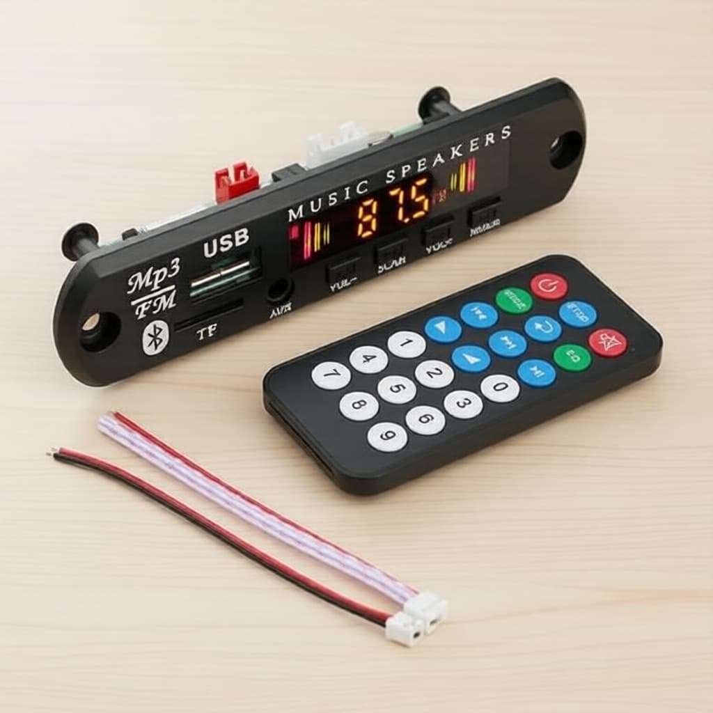 Módulo Amplificador de Som DIY: Classe D, Bluetooth, 9-12V DC, Controle Remoto Incluso
