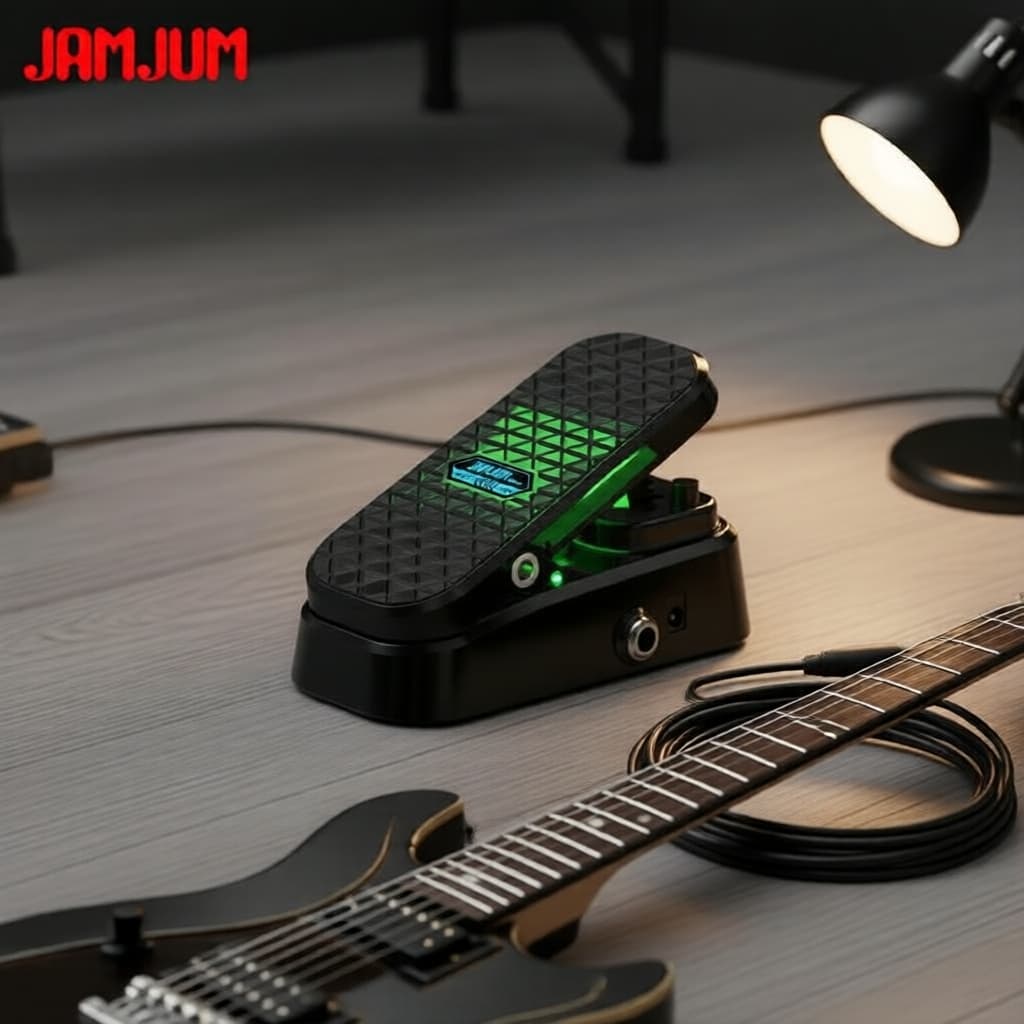 JAMJUM Pedal de Volume Wah Silencioso – Aderência Antiderrapante, Não Precisa de Baterias para Efeitos de Guitarra