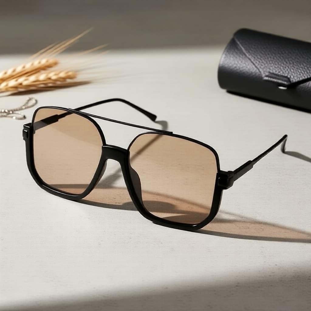 Óculos de Sol Masculino e Feminino - Lente Gradiente UV400, Armação Grande