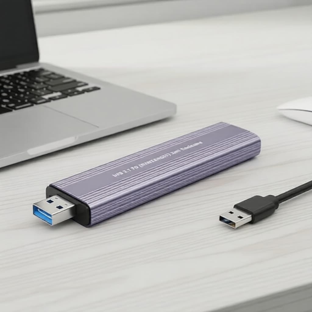 Gabinete para SSD M.2 de 10 Gbps, Case externo de HD USB, Adaptador NVMe