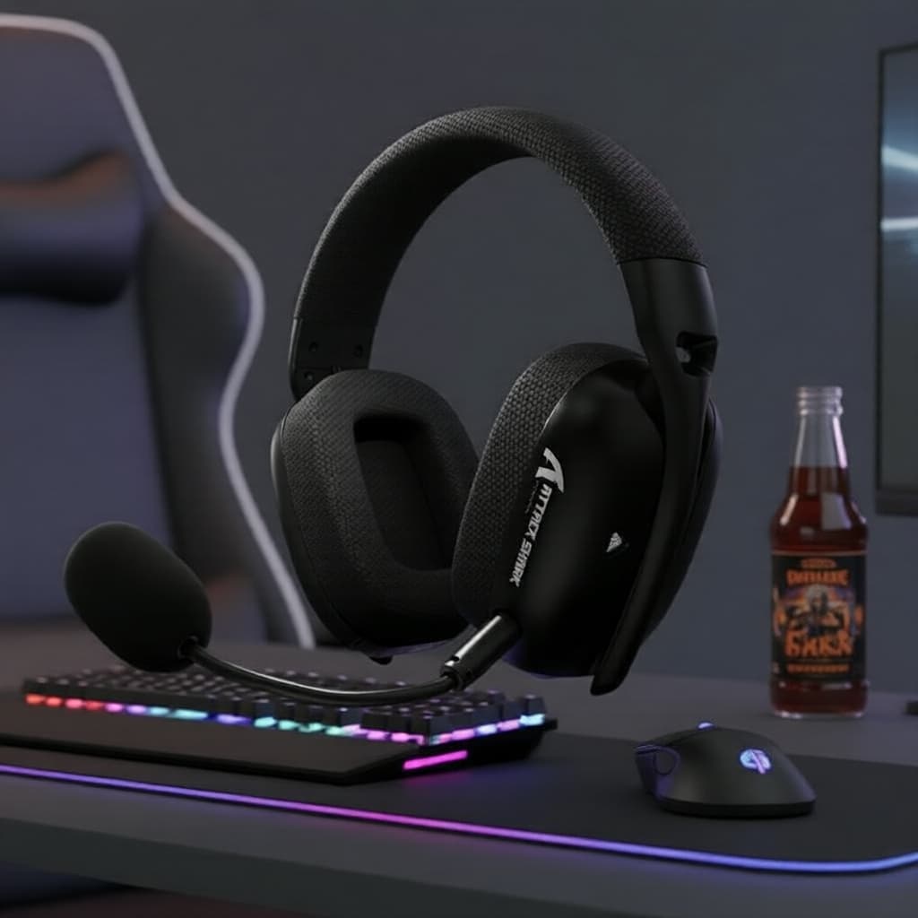 ATTACK SHARK L80PRO Fone de Ouvido Gamer 3 em 1 Sem Fio Bluetooth, Fones com Baixa Latência e Microfones Duplos