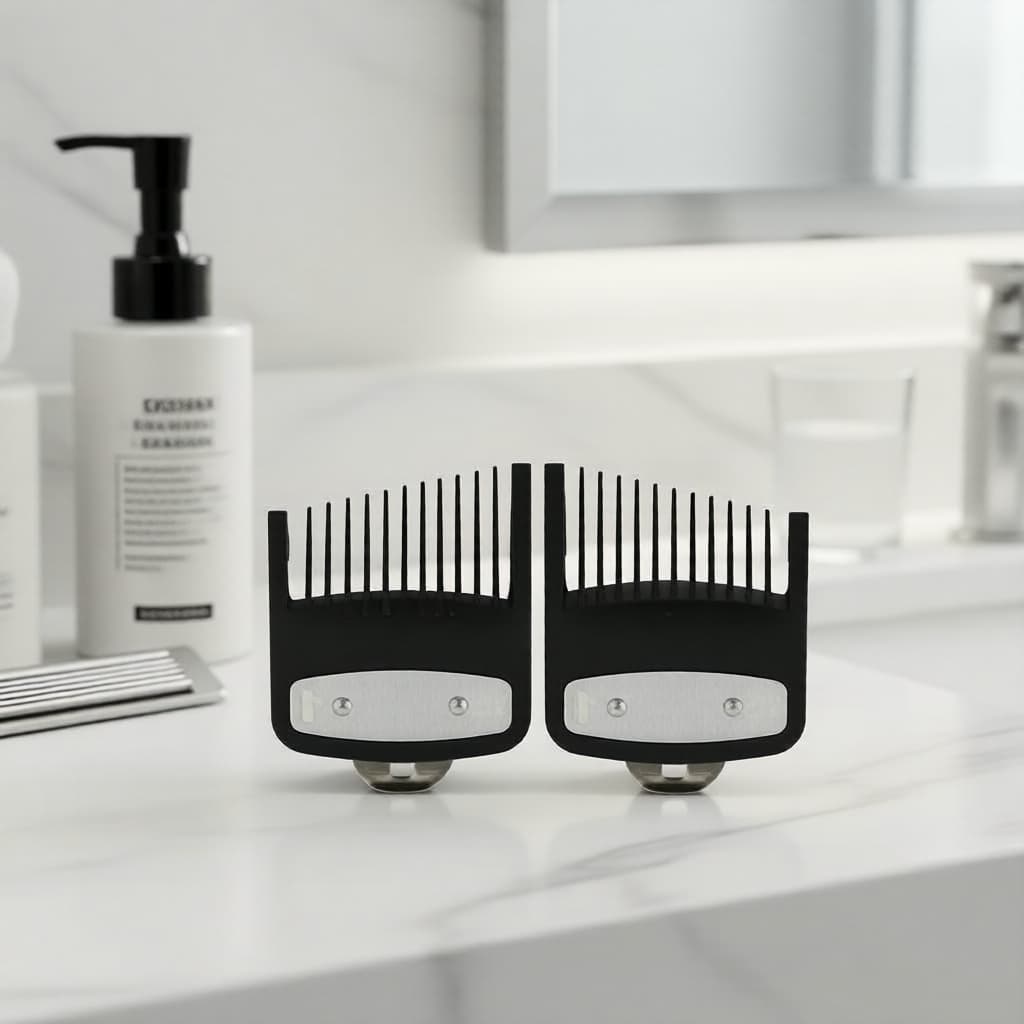 Pentes Limite para Máquina de Cortar Cabelo de Barbeiro 3mm/4,5mm, 2 Unidades de Protetores para Corte de Costeleta