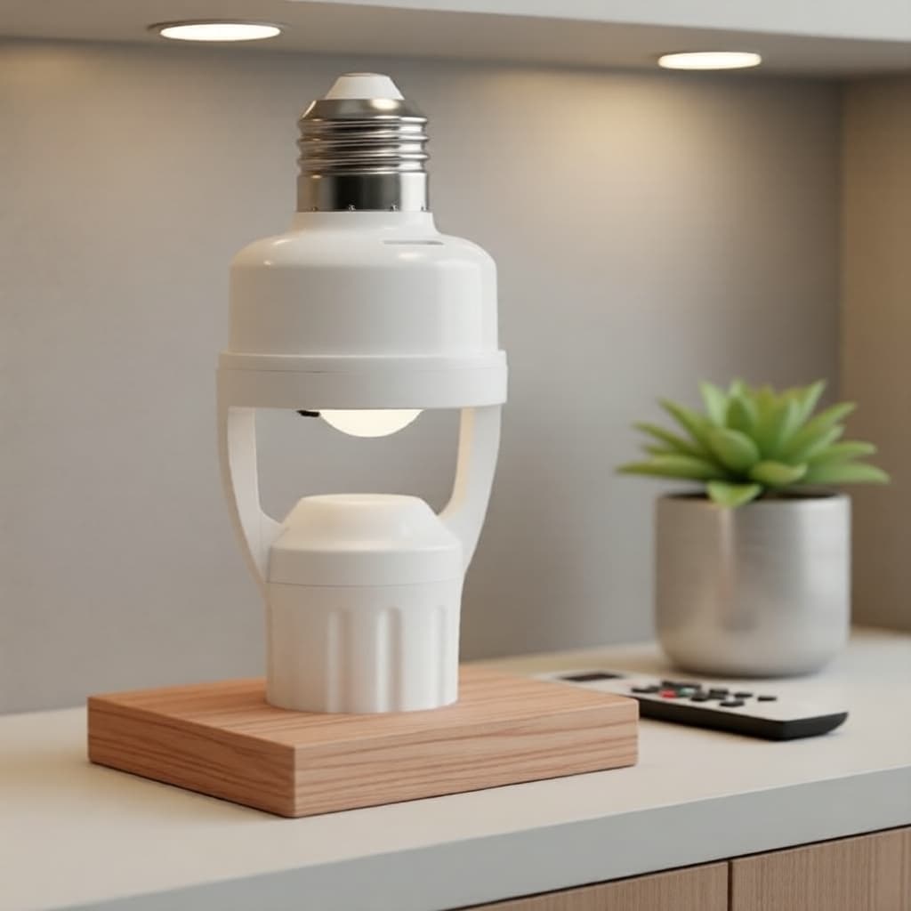 Suporte de Lâmpada com Temporizador E27 2026 Controle Remoto Sem Fio Interruptor de Luz Múltipla 110V/220V para Quarto
