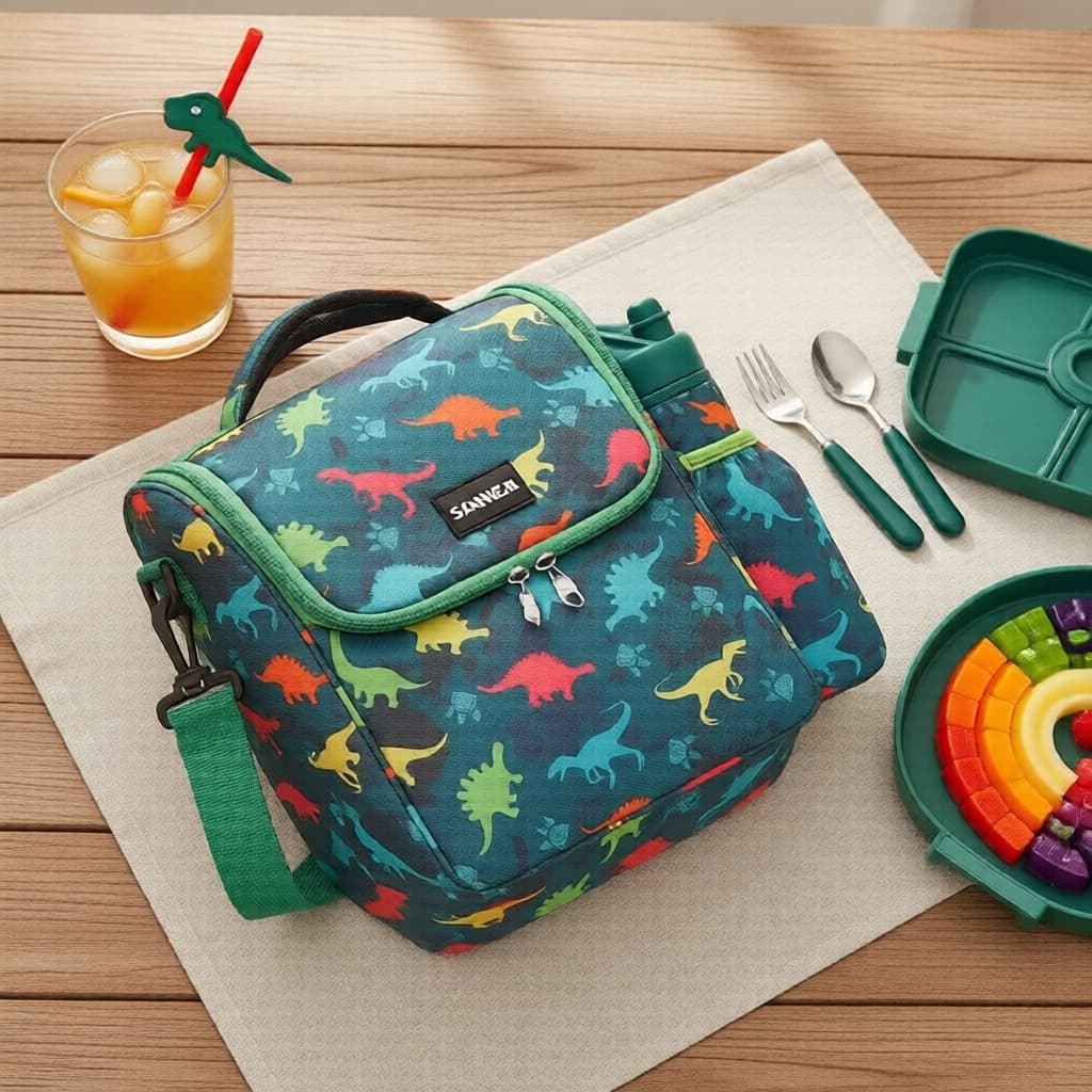 Bolsa térmica isolada com alça de ombro removível, ideal para trabalho e viagens