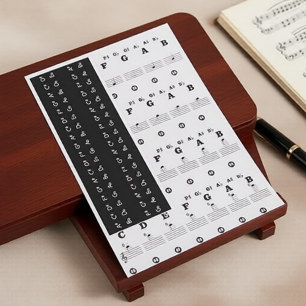 Etiquetas de Notas para Teclado de Piano Miwayer para 37/49/61/88 teclas, Pianos Eletrônicos e Teclados Digitais