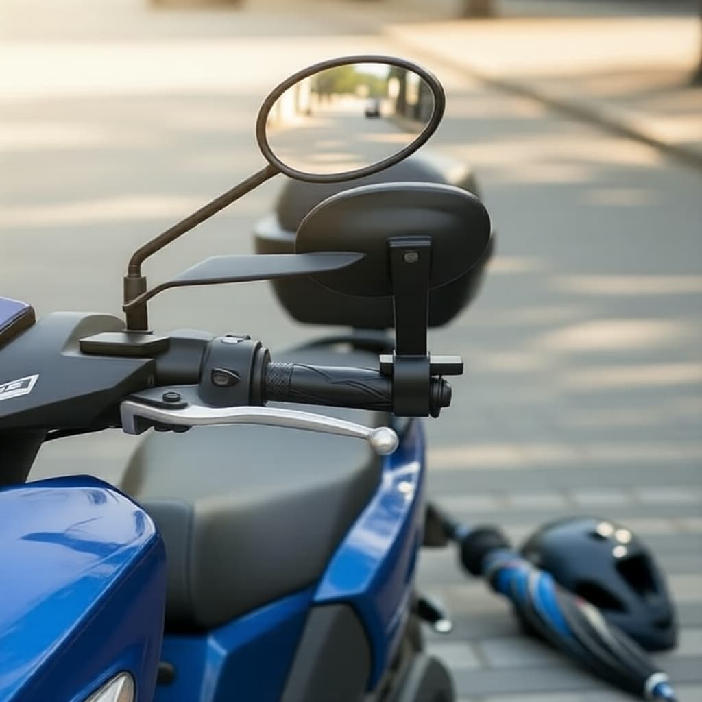 SOKO 2025 Espelhos Retrovisores Invisíveis Dobráveis para Moto, Encaixe Universal para V2/V3/V4