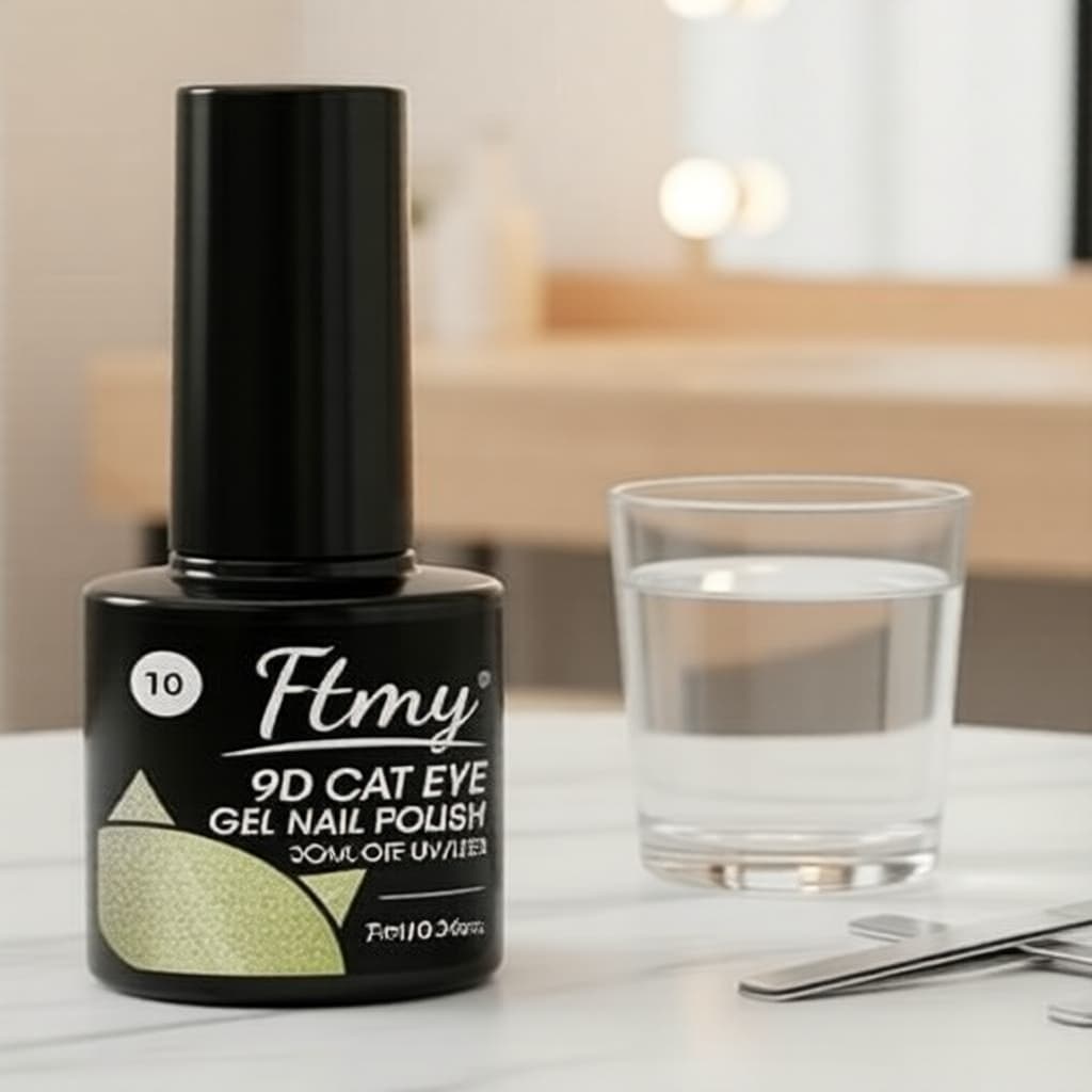 Kit de Esmalte Gel Olho de Gato FTMY UV/LED - Conjunto Removível, Efeito Magnético + Varinha