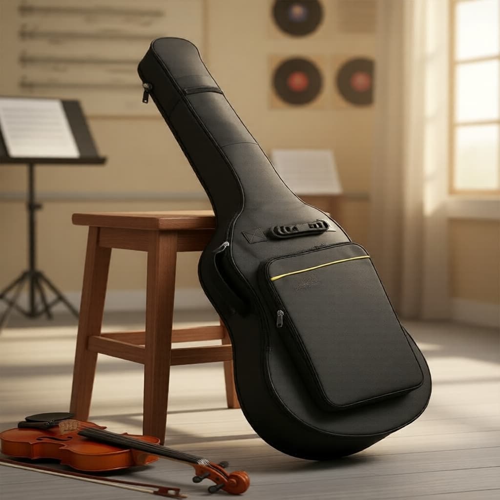 Estojo para Violão Acústico Miwayer 41 Polegadas, Bolsa Acolchoada Espessa Impermeável Oxford com Alças Duplas de Ombro