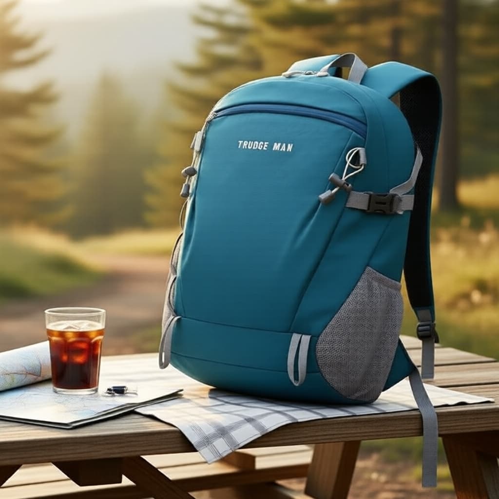 Mochila de trilha leve e à prova d’água para mulheres, mochila escolar e de viagem com vários bolsos