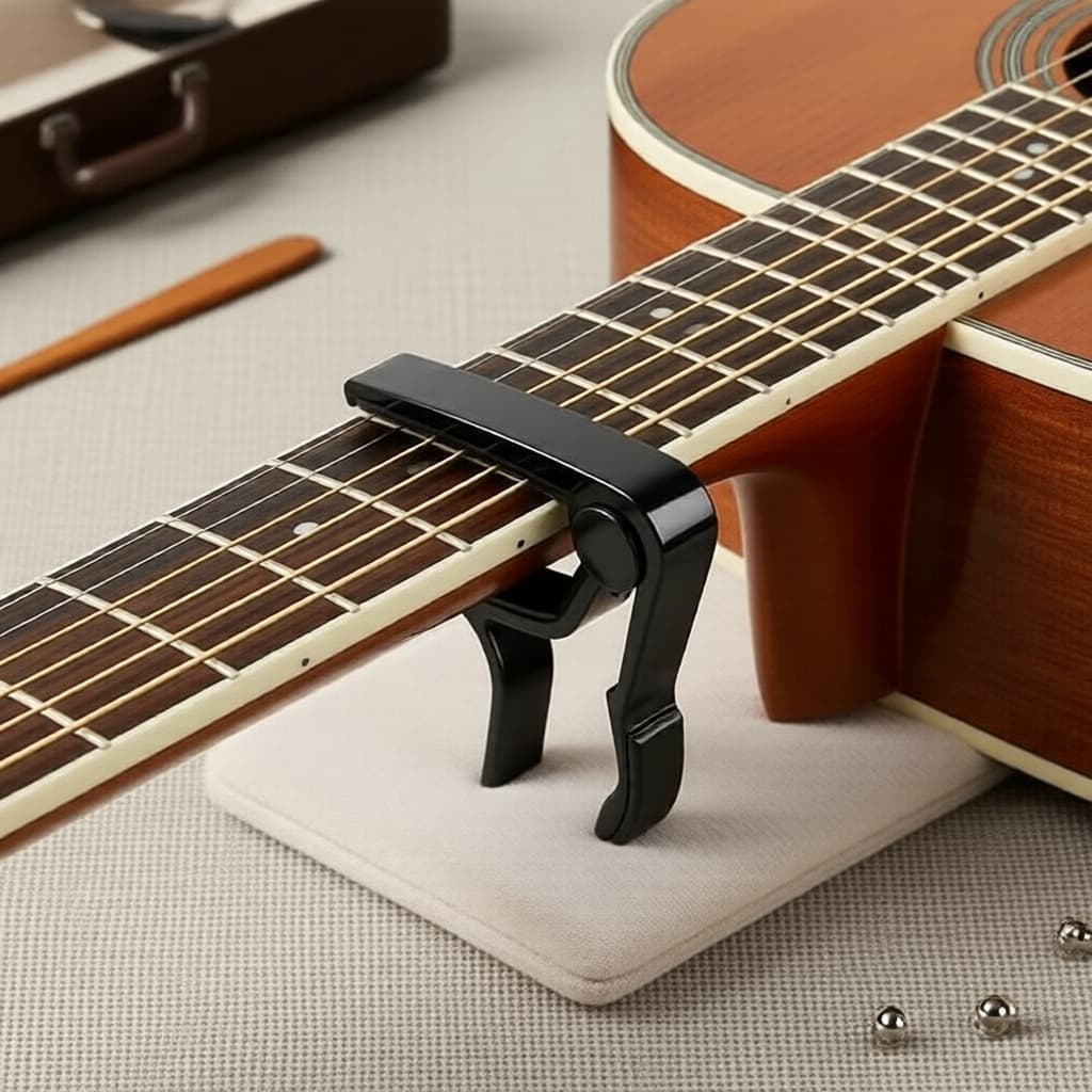IRIN Capo Universal para Violões Acústicos & Elétricos, Liga Metálica, 6 Cordas, Acessório de Guitarra