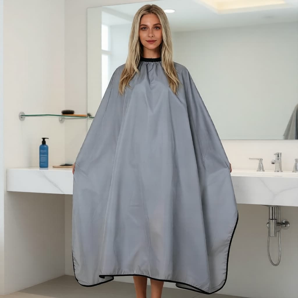 Capa e Avental Unissex à Prova D'água para Cabeleireiro, Ideal para Barbearias e Cortes de Cabelo em Casa