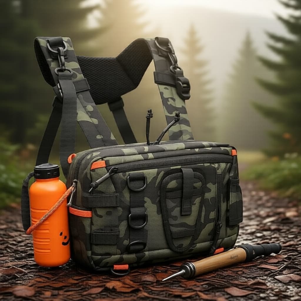 Chest Rig Mochila: Multiuso para trilha, porta-objetos portátil, hiking, ciclismo e colete de pesca