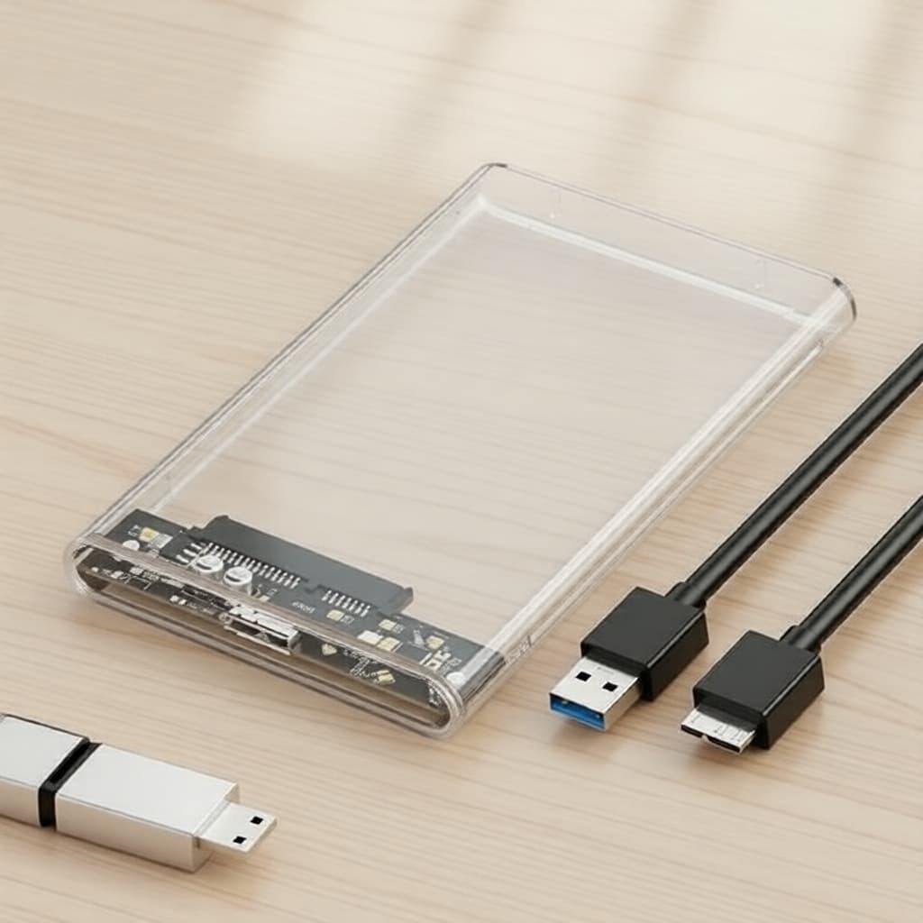 Gabinete de SSD SATA de 2,5 USB 3.0/2.0 Tipo-C para HD Externo de até 6TB